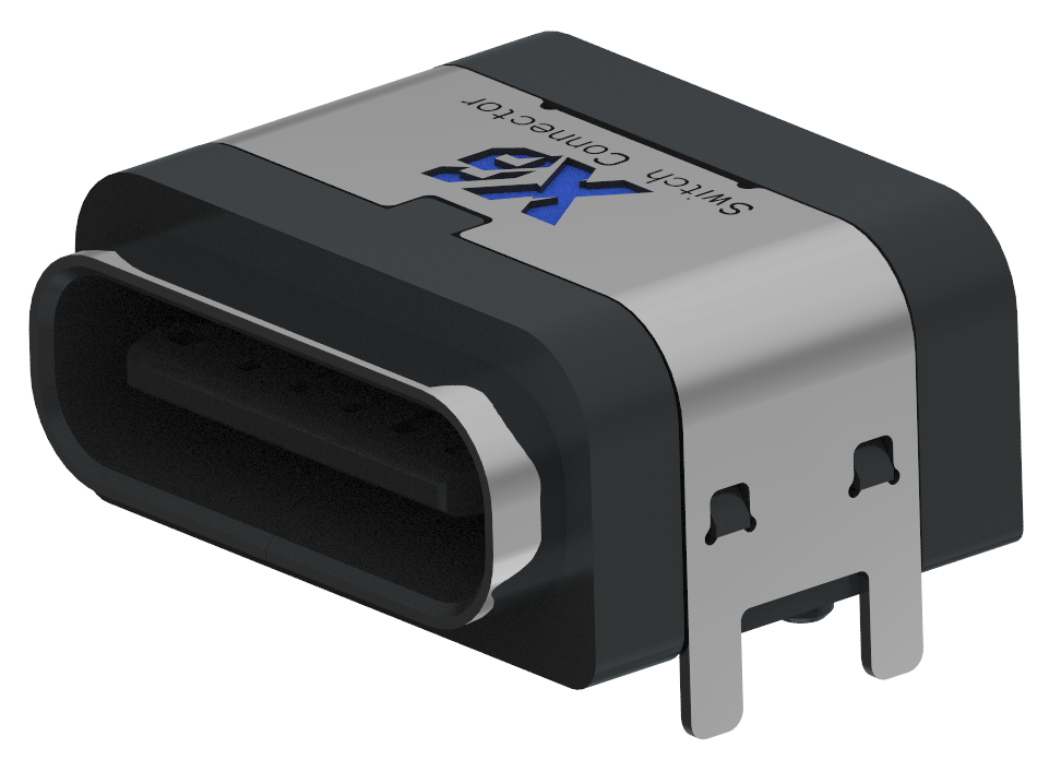 XB-ATCF-06-033 TYPE C 6 Pプレート上防水メスホルダー-全パッケージAタイプ（ケース4脚プラグ、端子SMT）